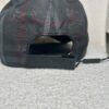Burberry House check baseball cap in black, back strap detail