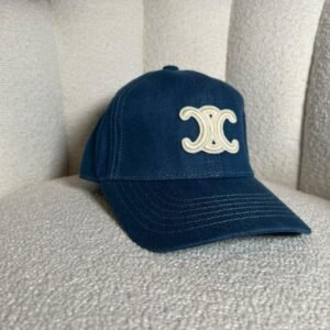 Celine Triomphe logo baseball cap in navy