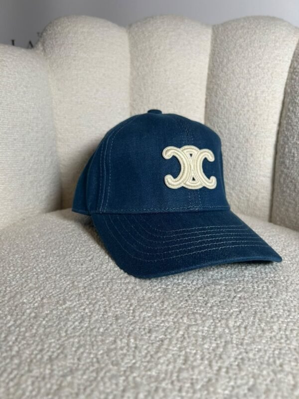 Celine Triomphe logo baseball cap in navy
