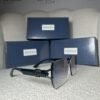 Gucci 58137 oversized square sunglasses in black, three-quarter view showing the interlocking G temple detail