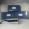 Gucci 58137 oversized square sunglasses in black, side profile showing the temple arm