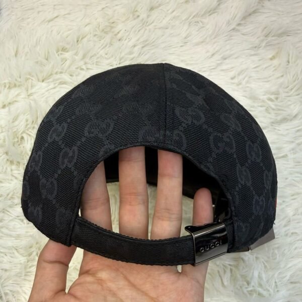 Gucci GG Canvas Baseball Cap — Black, strap and buckle