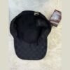 Gucci GG Canvas Baseball Cap — Black, interior and authenticity tag