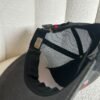Gucci GG Supreme kingsnake trucker cap in black, interior lining and authenticity tag