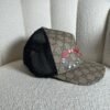 Gucci GG Supreme kingsnake trucker cap, side view with mesh back