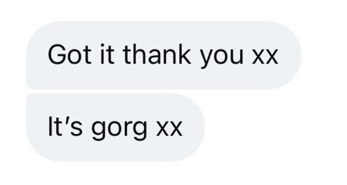 Customer message: got it thank you, it's gorgeous